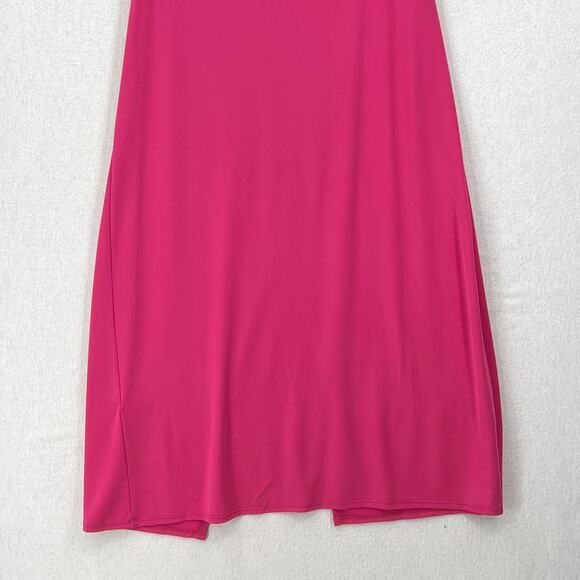 L SPACE Corsica Dress Womens XL Pink Bougainvillea Strapless Cut Out Midi Beach - Picture 8 of 16